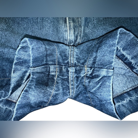 American Apparel Women's Denim High-Waist Cuff Short medium wash size 28 - Picture 3 of 11